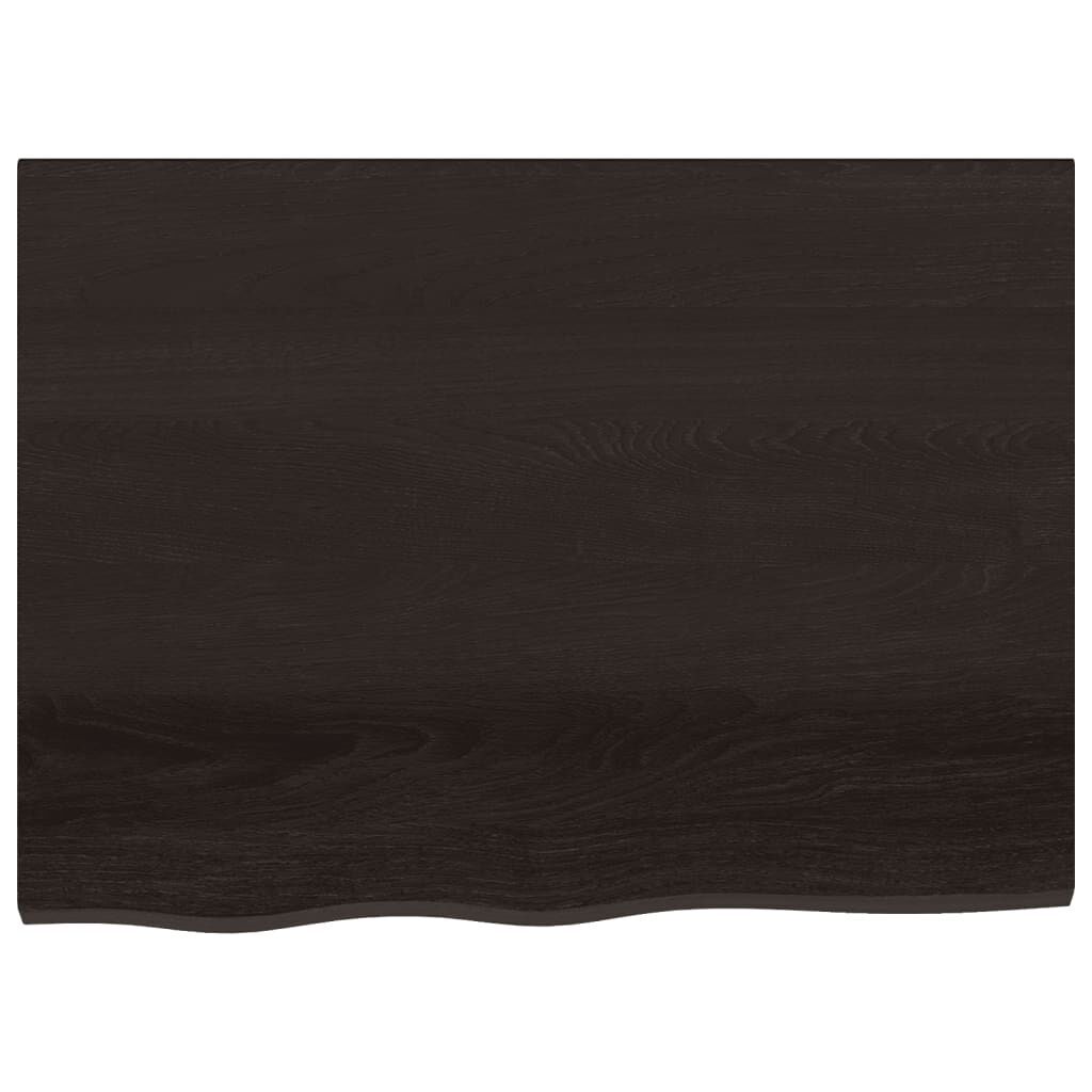 Wall Shelf Dark Brown 80x60x(2-4) cm Treated Solid Wood Oak Price