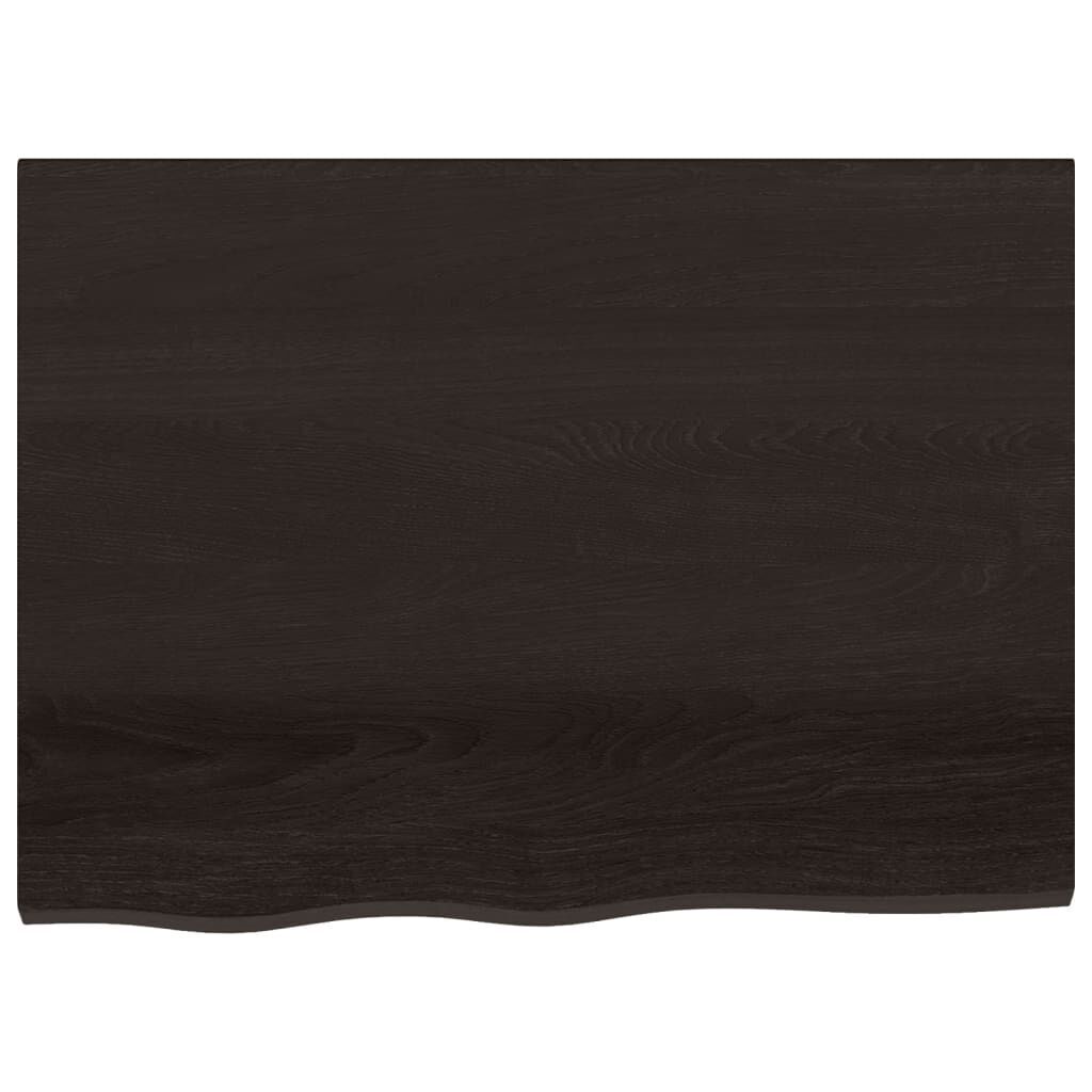 Wall Shelf Dark Brown 80x60x(2-6) cm Treated Solid Wood Oak Price