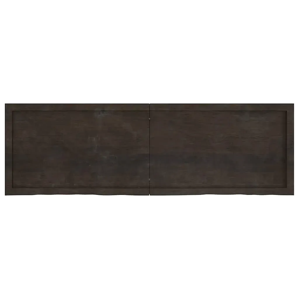 Wall Shelf Dark Brown 160x50x(2-4) cm Treated Solid Wood Oak Price