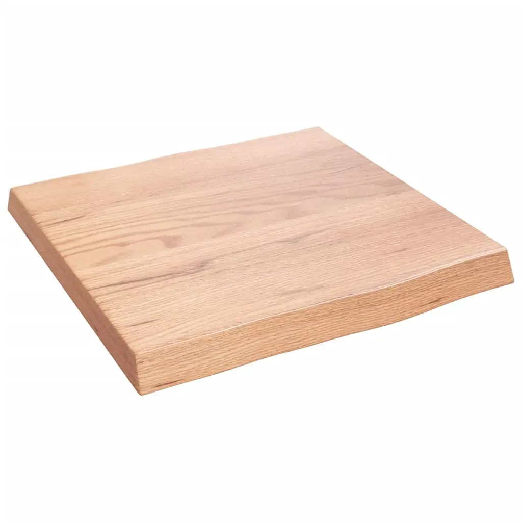 Table Top Light Brown 40x40x(2-4) cm Treated Solid Wood Live Edge Price