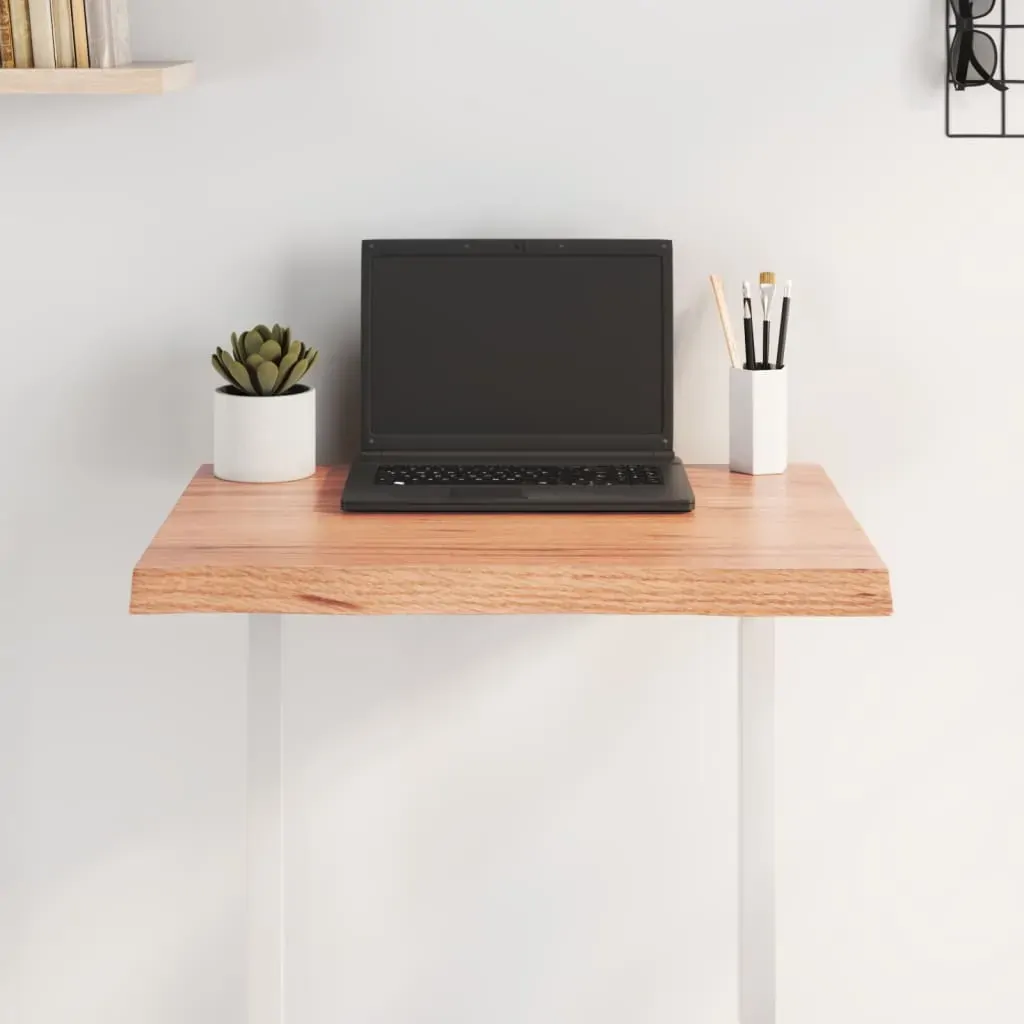 Table Top Light Brown 60x40x(2-4) cm Treated Solid Wood Live Edge Price