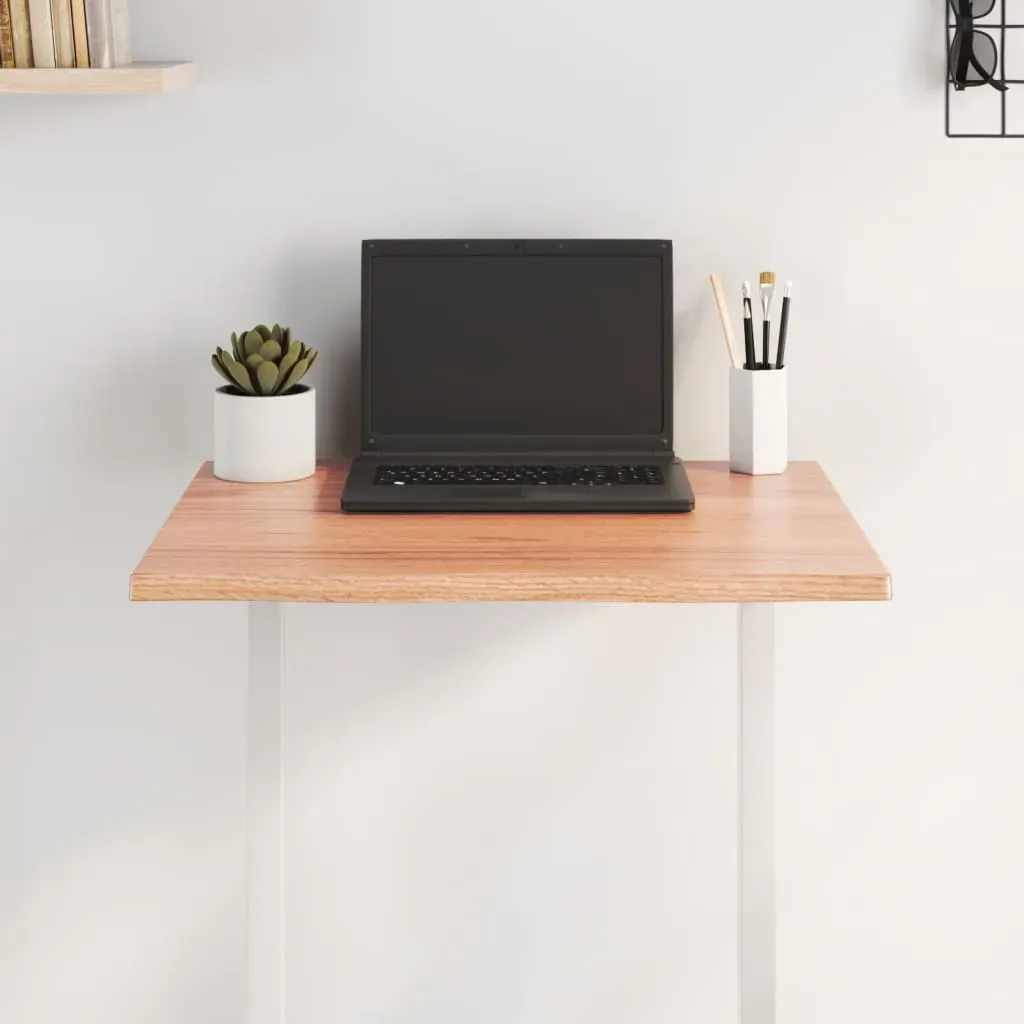 Table Top Light Brown 60x60x2 cm Treated Solid Wood Oak Live Edge Price