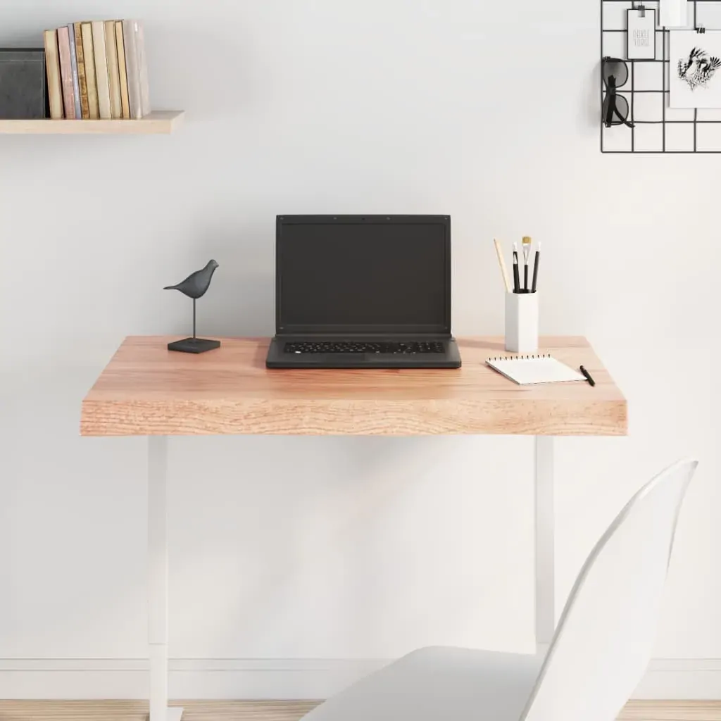 Table Top Light Brown 80x60x(2-6) cm Treated Solid Wood Live Edge Price