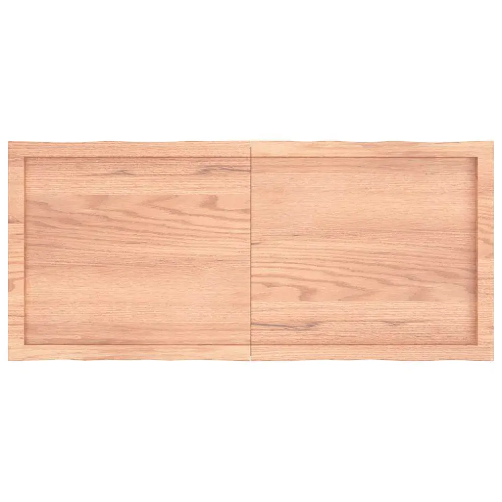 Table Top Light Brown 120x50x(2-4)cm Treated Solid Wood Live Edge Price