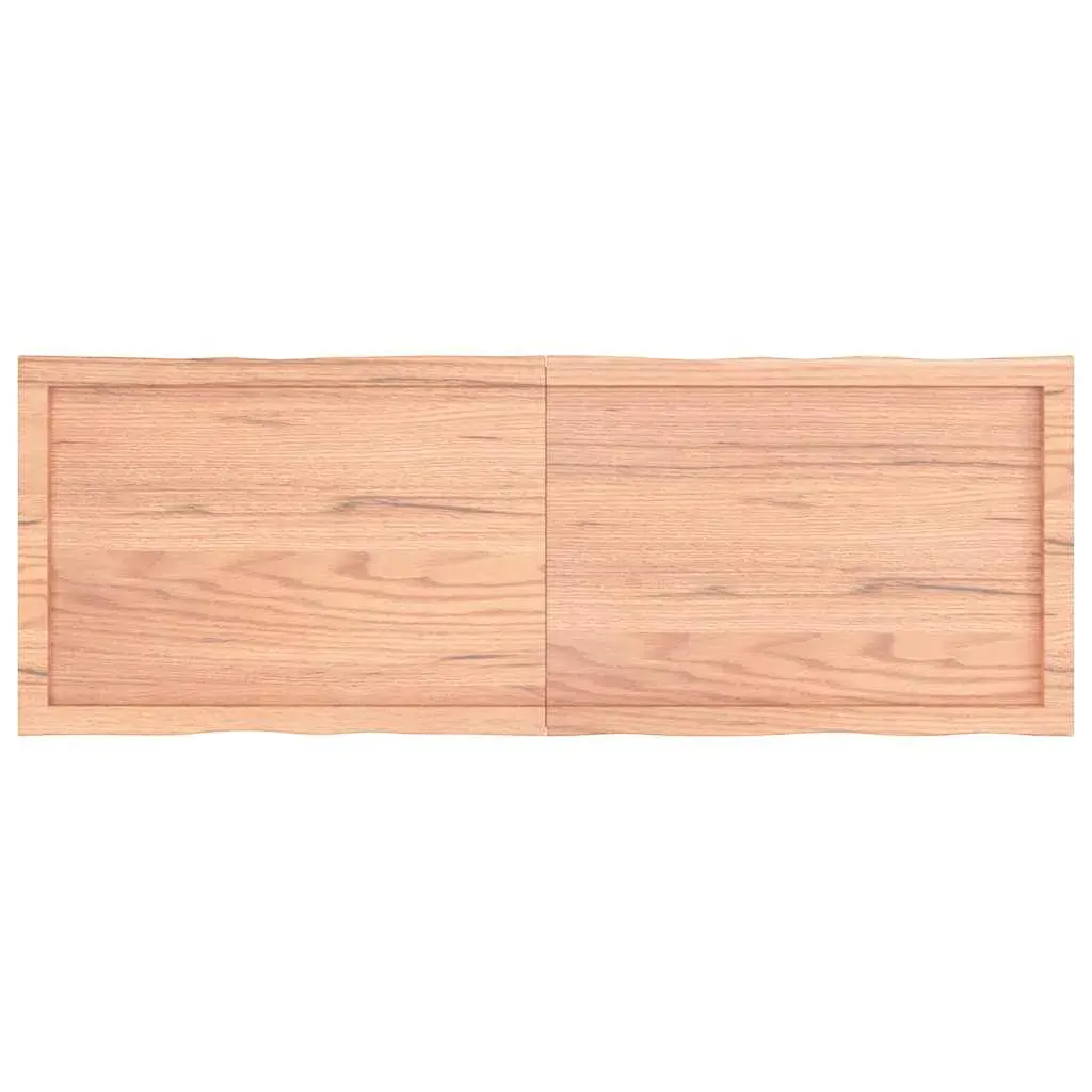 Table Top Light Brown 140x50x(2-6)cm Treated Solid Wood Live Edge Price
