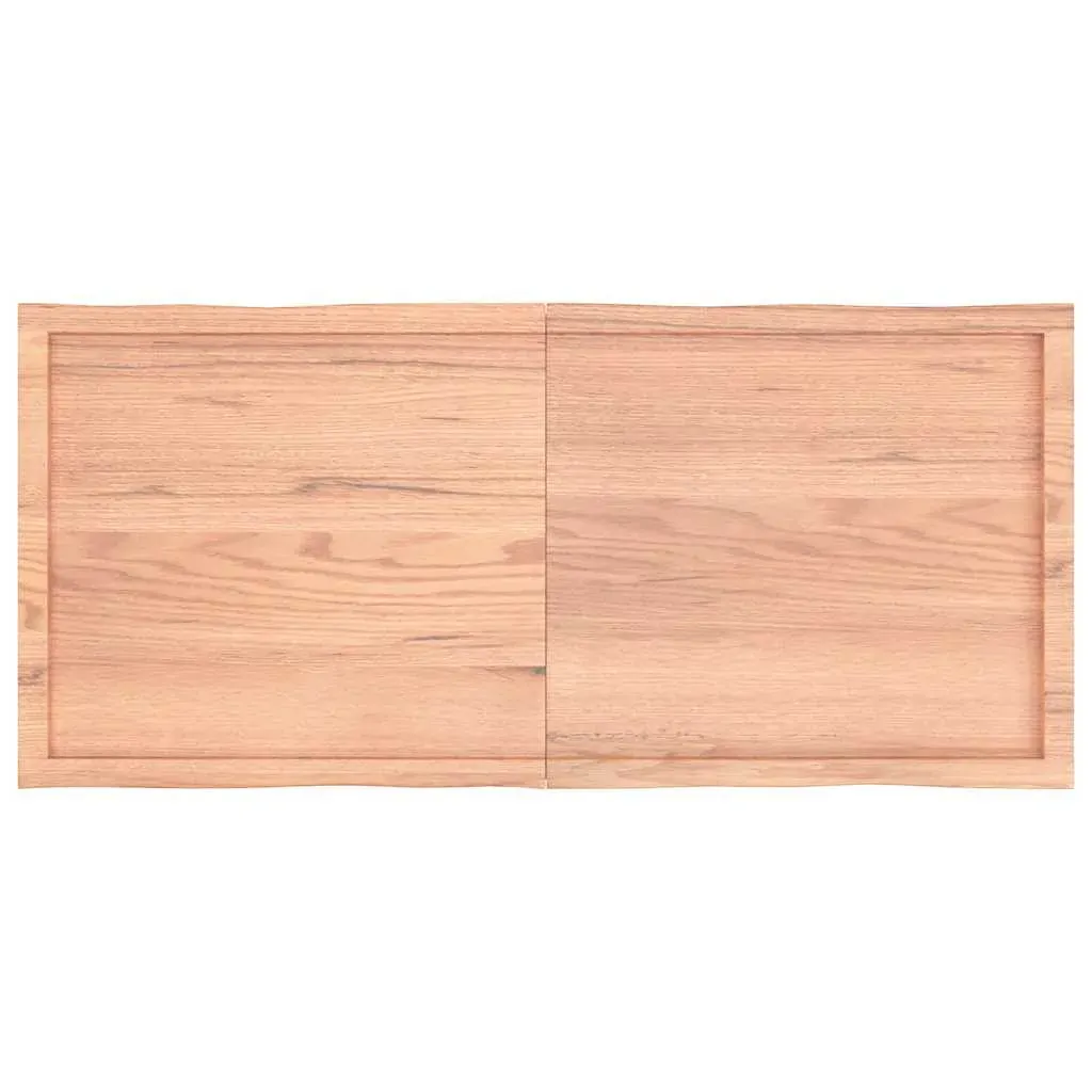 Table Top Light Brown 140x60x(2-4)cm Treated Solid Wood Live Edge Price