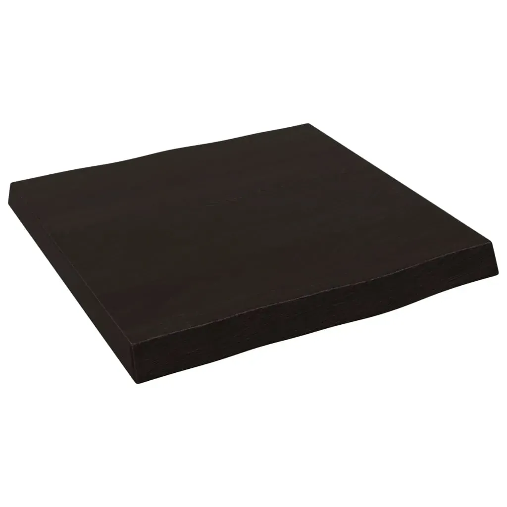 Table Top Dark Brown 40x40x(2-4) cm Treated Solid Wood Live Edge Price
