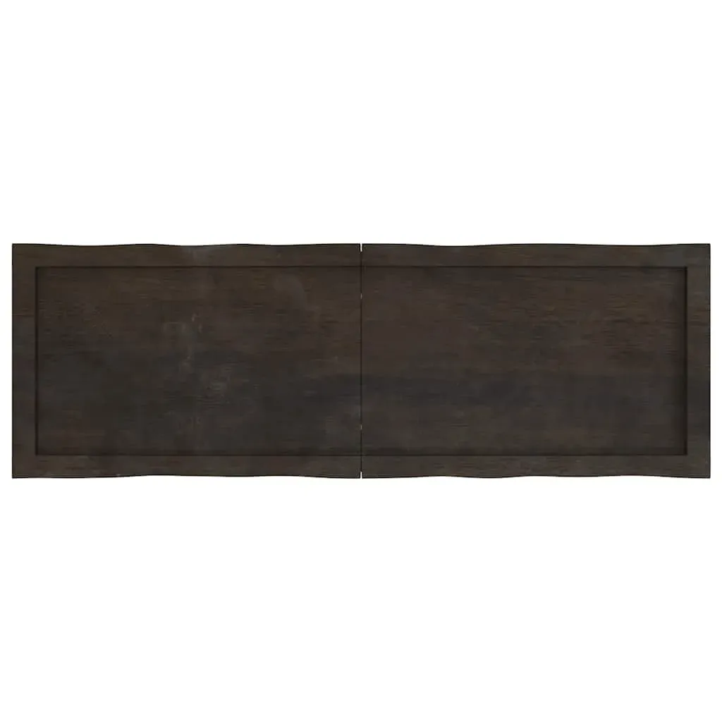 Table Top Dark Brown 120x40x(2-4) cm Treated Solid Wood Live Edge Price