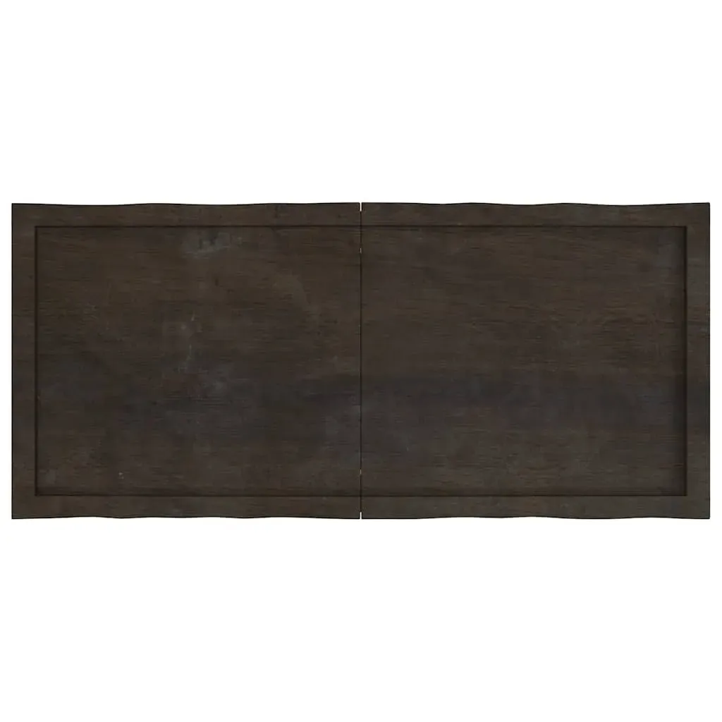 Table Top Dark Brown 120x50x(2-6) cm Treated Solid Wood Live Edge Price