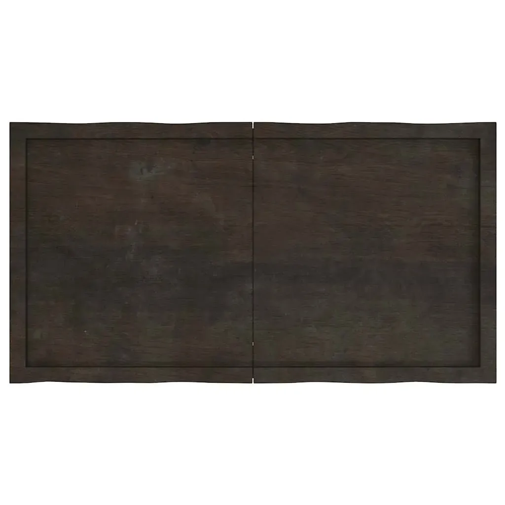 Table Top Dark Brown 120x60x(2-6) cm Treated Solid Wood Live Edge Price