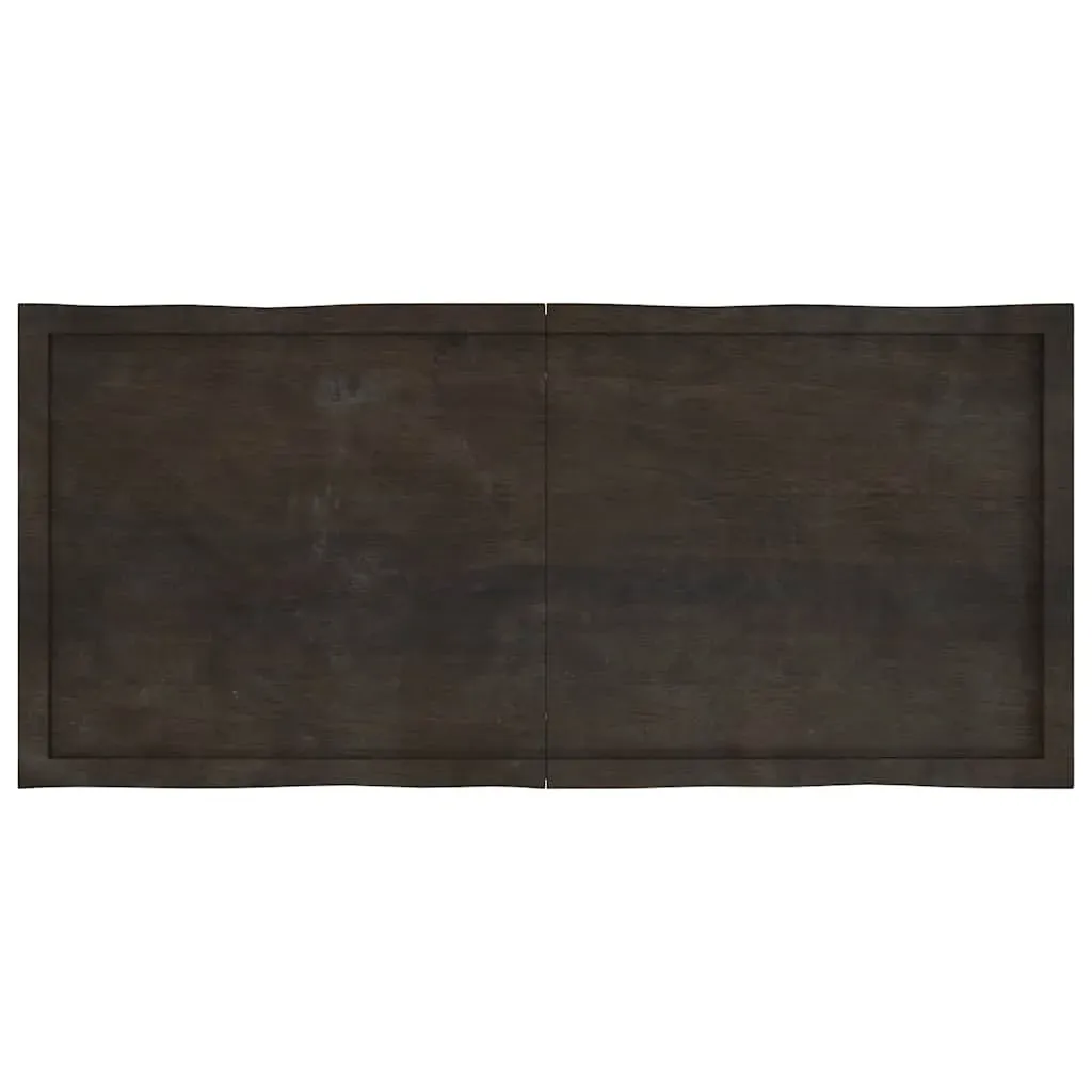Table Top Dark Brown 140x60x(2-4) cm Treated Solid Wood Live Edge Price