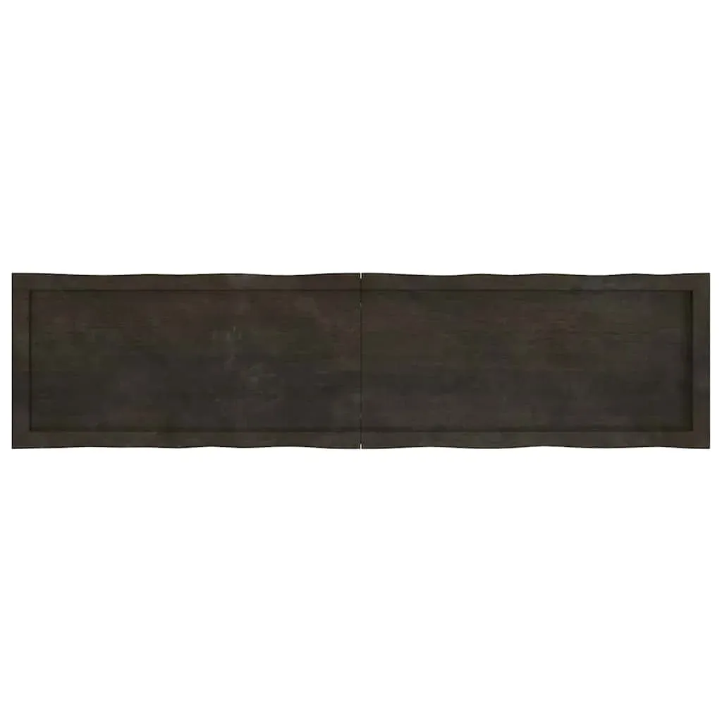 Table Top Dark Brown 160x40x(2-4) cm Treated Solid Wood Live Edge Price