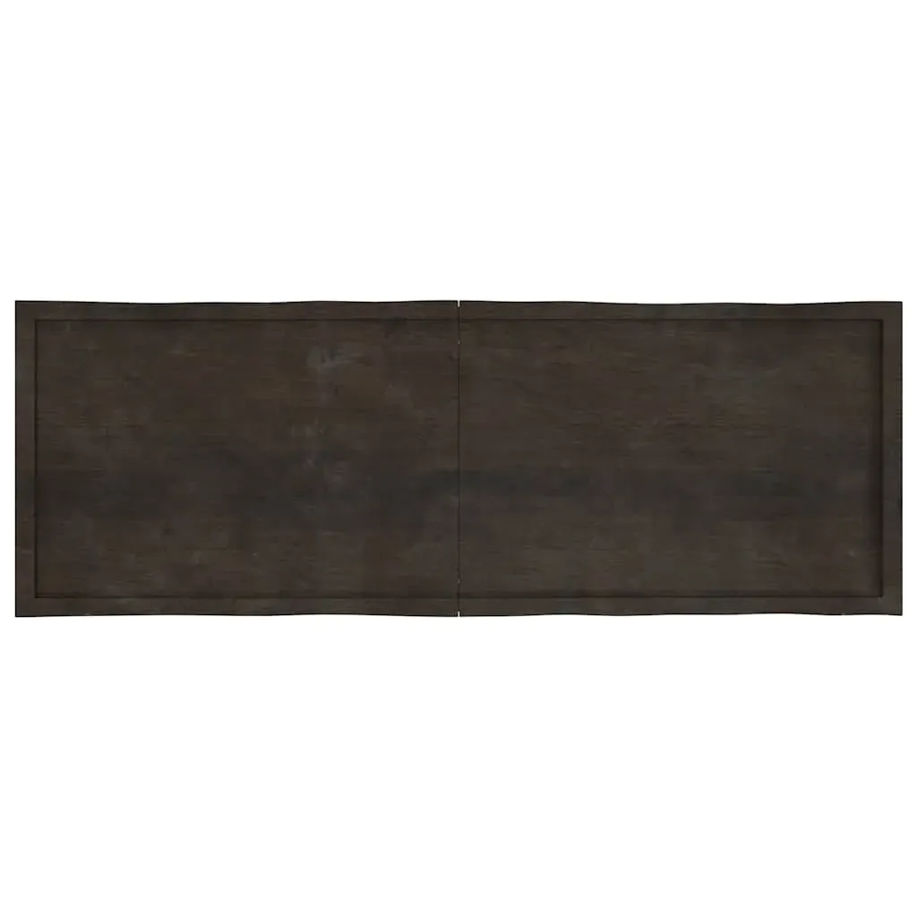 Table Top Dark Brown 180x60x(2-4) cm Treated Solid Wood Live Edge Price