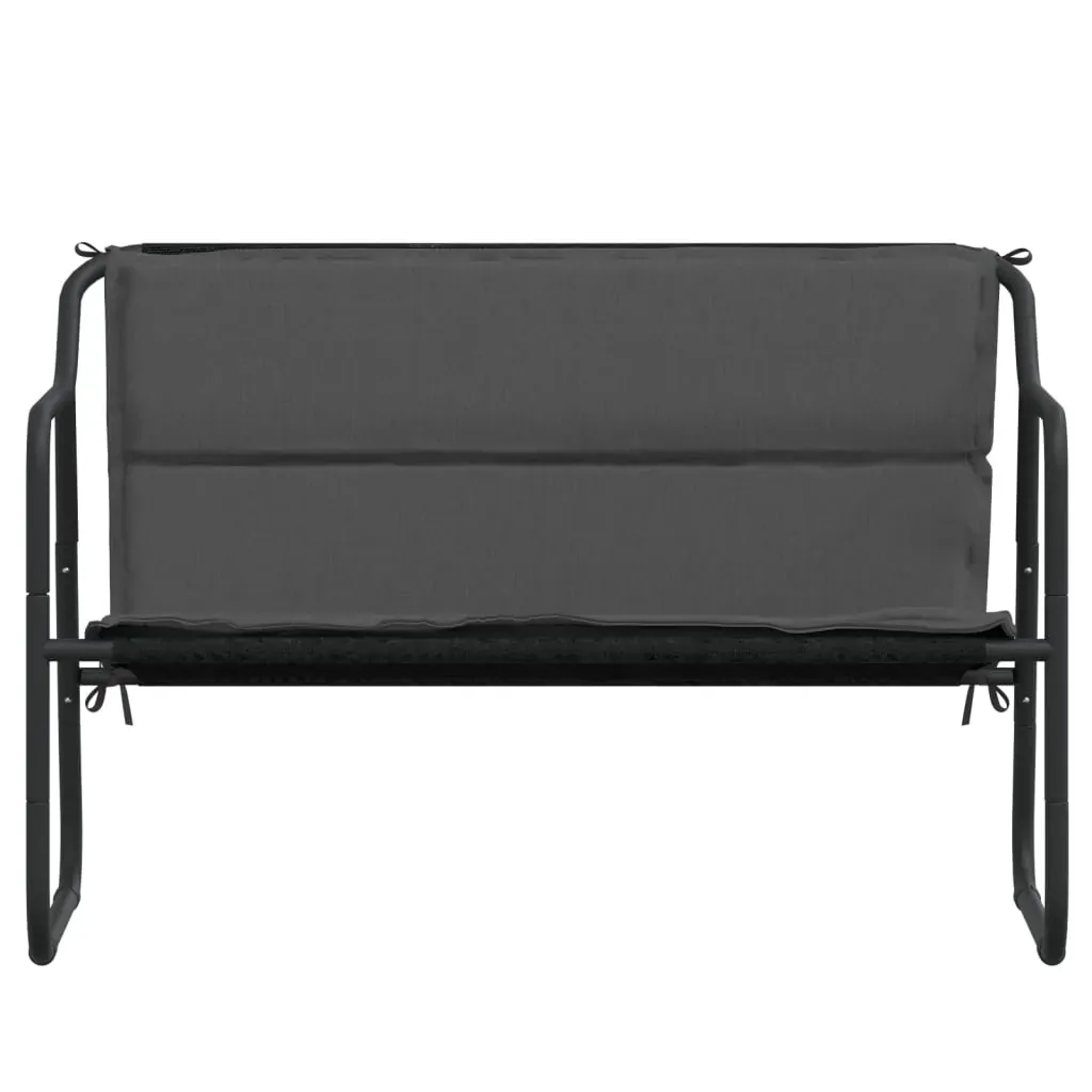 2-Seater Garden Bench with Cushion Anthracite Steel Price