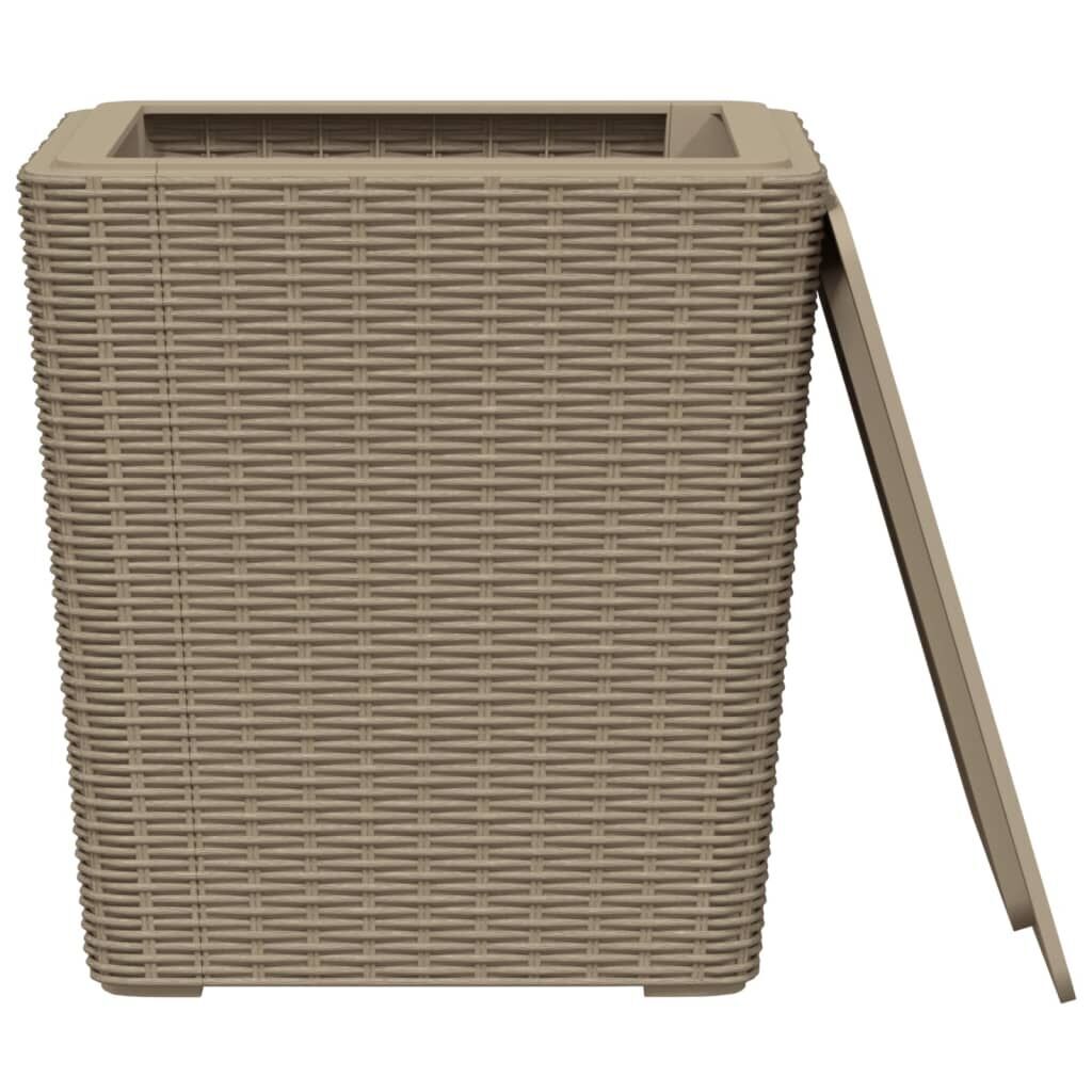 Garden Table with Removable Lid Light Brown Polypropylene Price