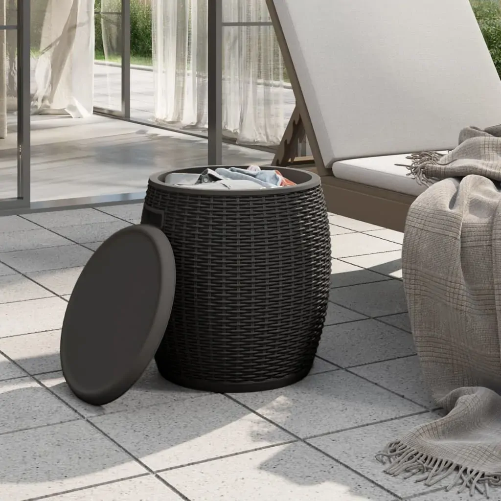 4-in-1 Garden Storage Box Black Polypropylene Price