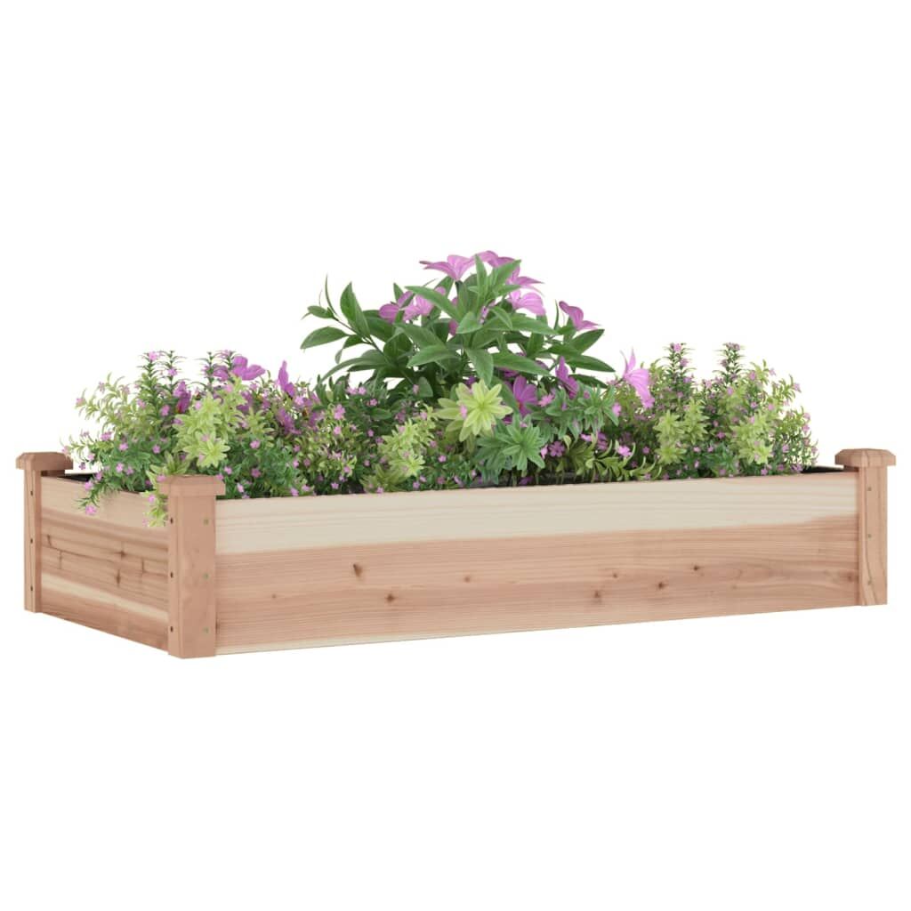 Garden Raised Bed with Liner 120x60x25 cm Solid Wood Fir Price
