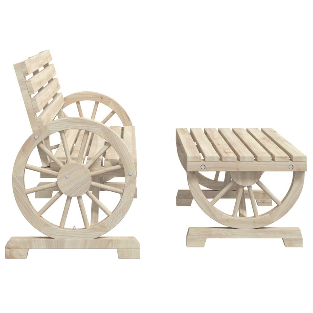 2 Piece Garden Lounge Set Solid Wood Fir Price