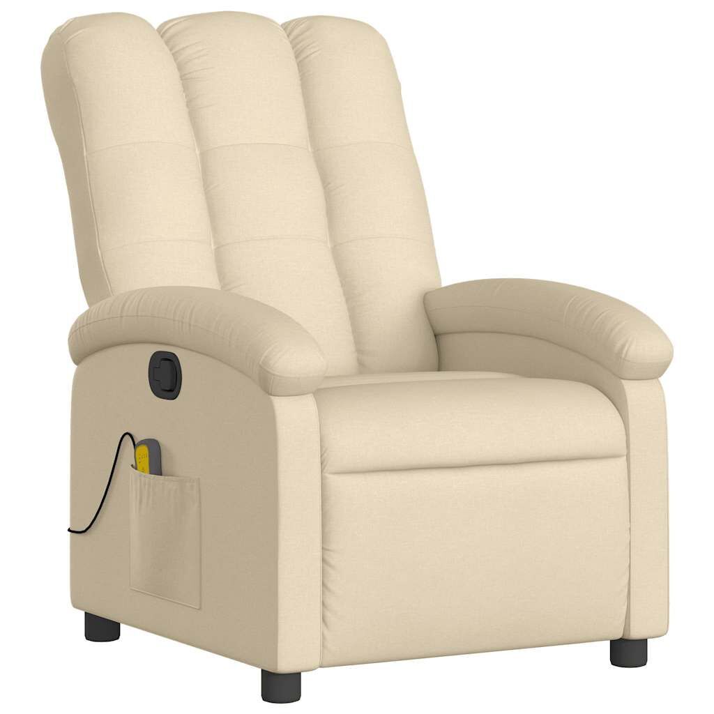 Massage Recliner Chair Cream Fabric Price