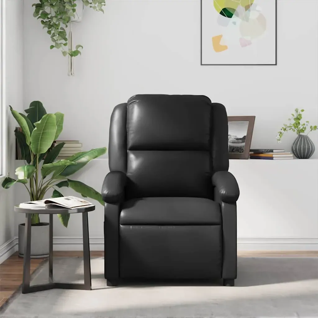 Massage Recliner Chair Black Faux Leather Price