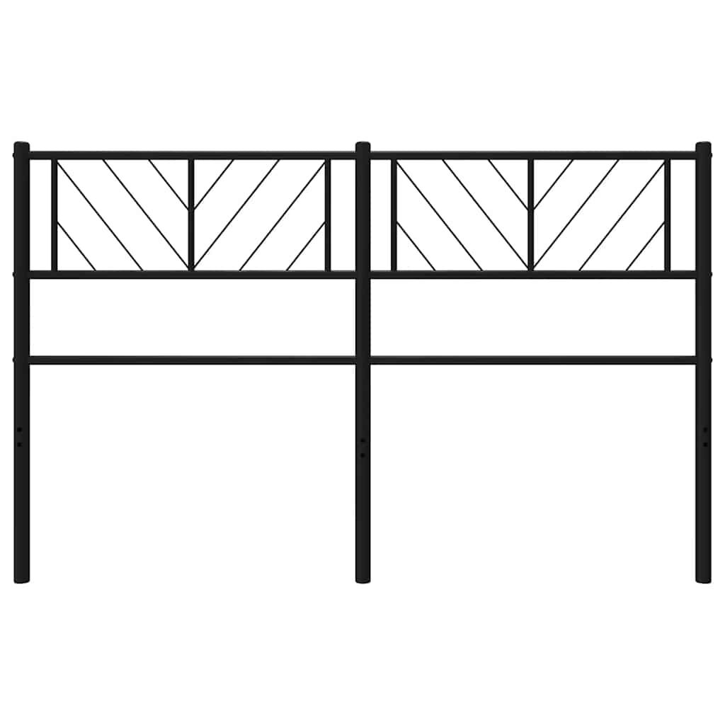 Metal Headboard Black 137 cm Double Price