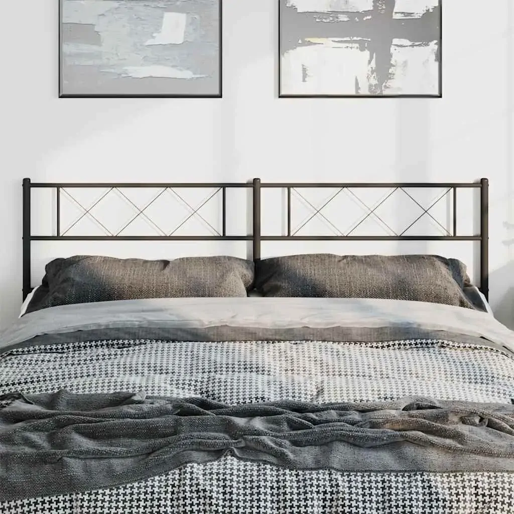 Metal Headboard Black 183 cm King Price