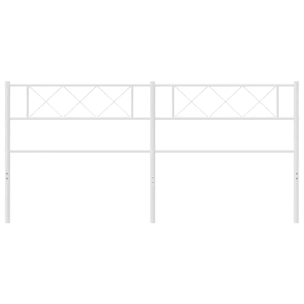 Metal Headboard White 183 cm King Price