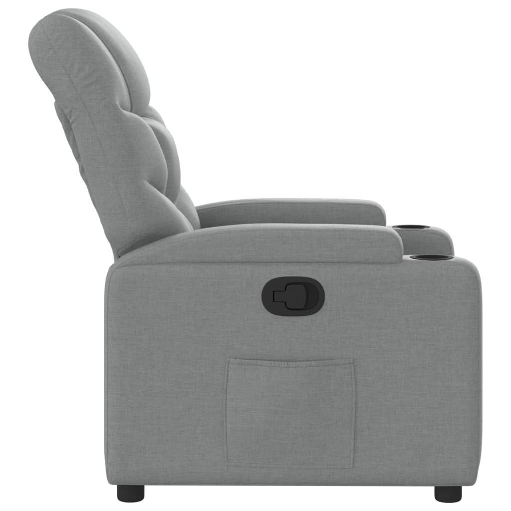 Recliner Chair Light Grey Fabric Price