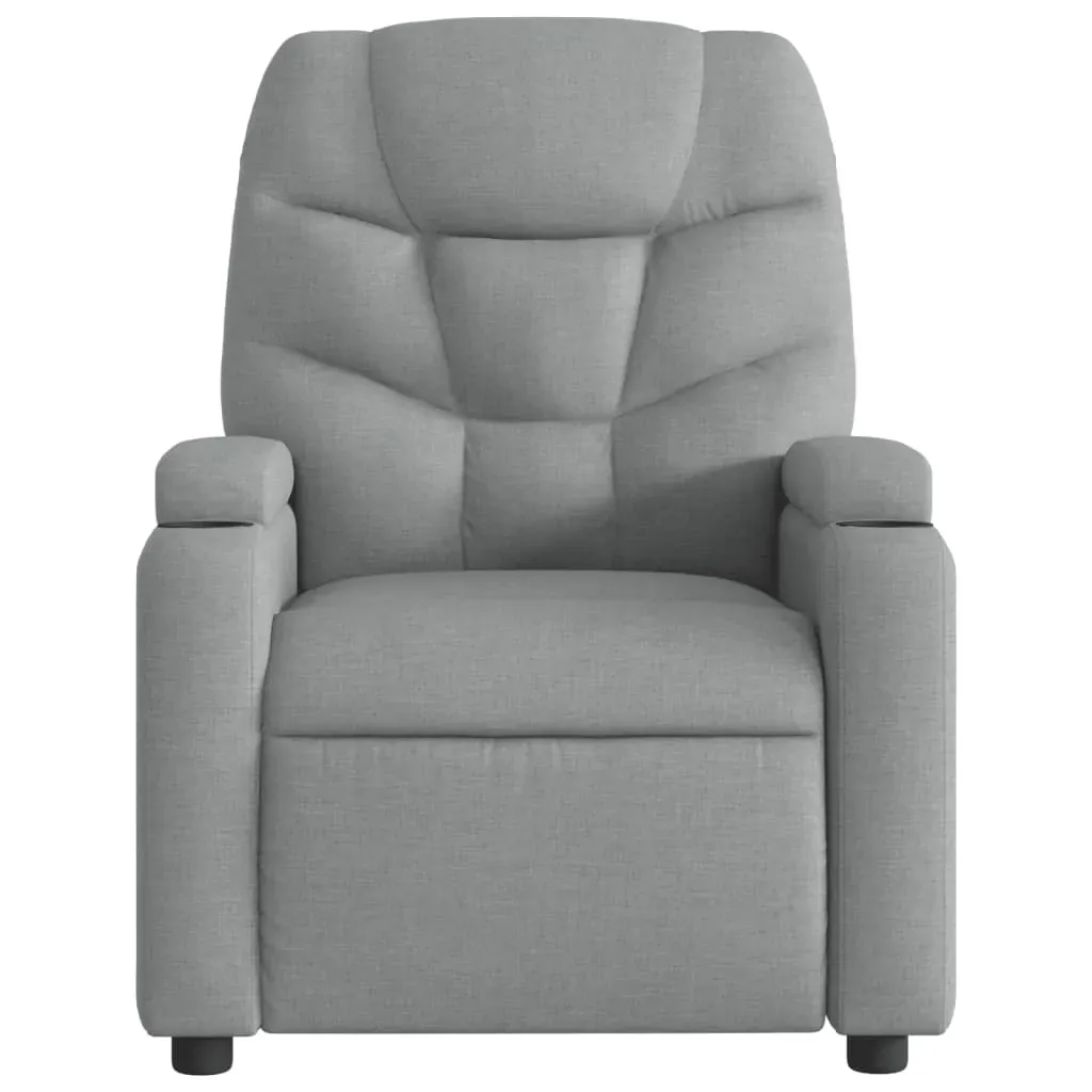 Recliner Chair Light Grey Fabric Price