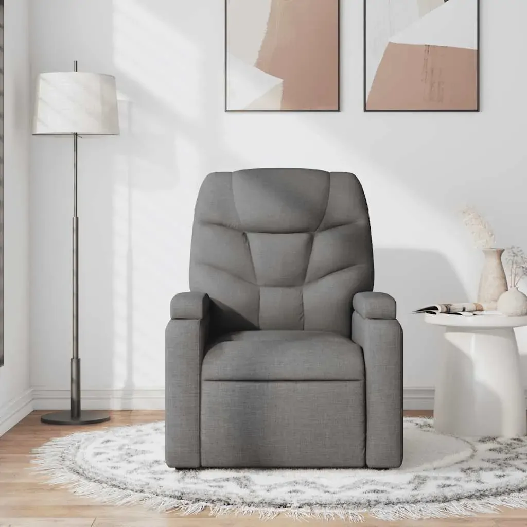 Massage Recliner Chair Dark Grey Fabric Price