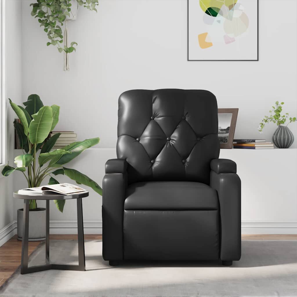 Massage Recliner Chair Black Faux Leather Price