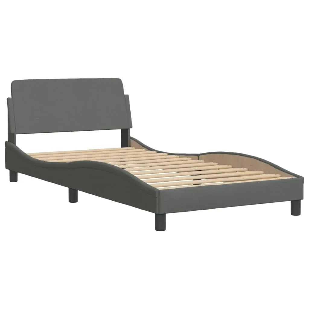 Bed Frame "Dover" Dark Grey 107x203 cm King Single Fabric Price