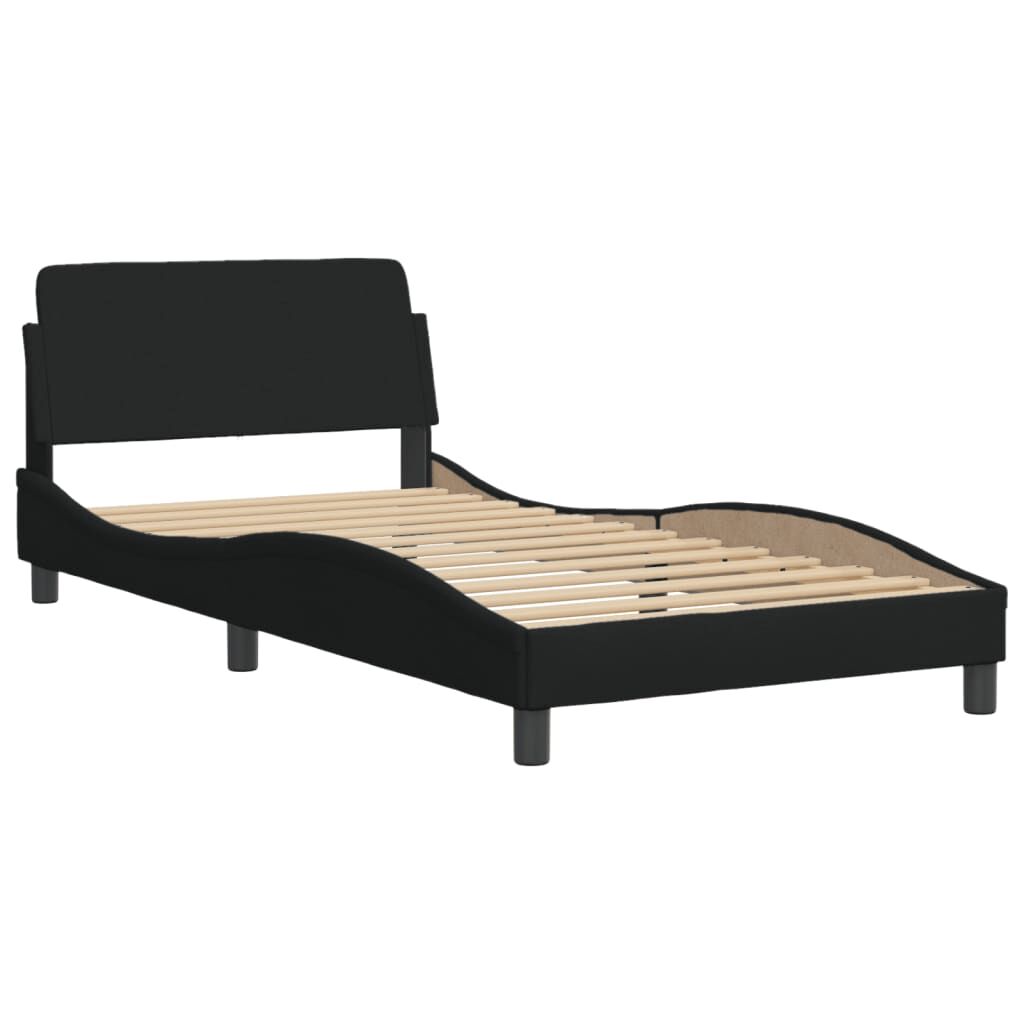 Bed Frame without Mattress Black 107x203 cm King Single Fabric Price