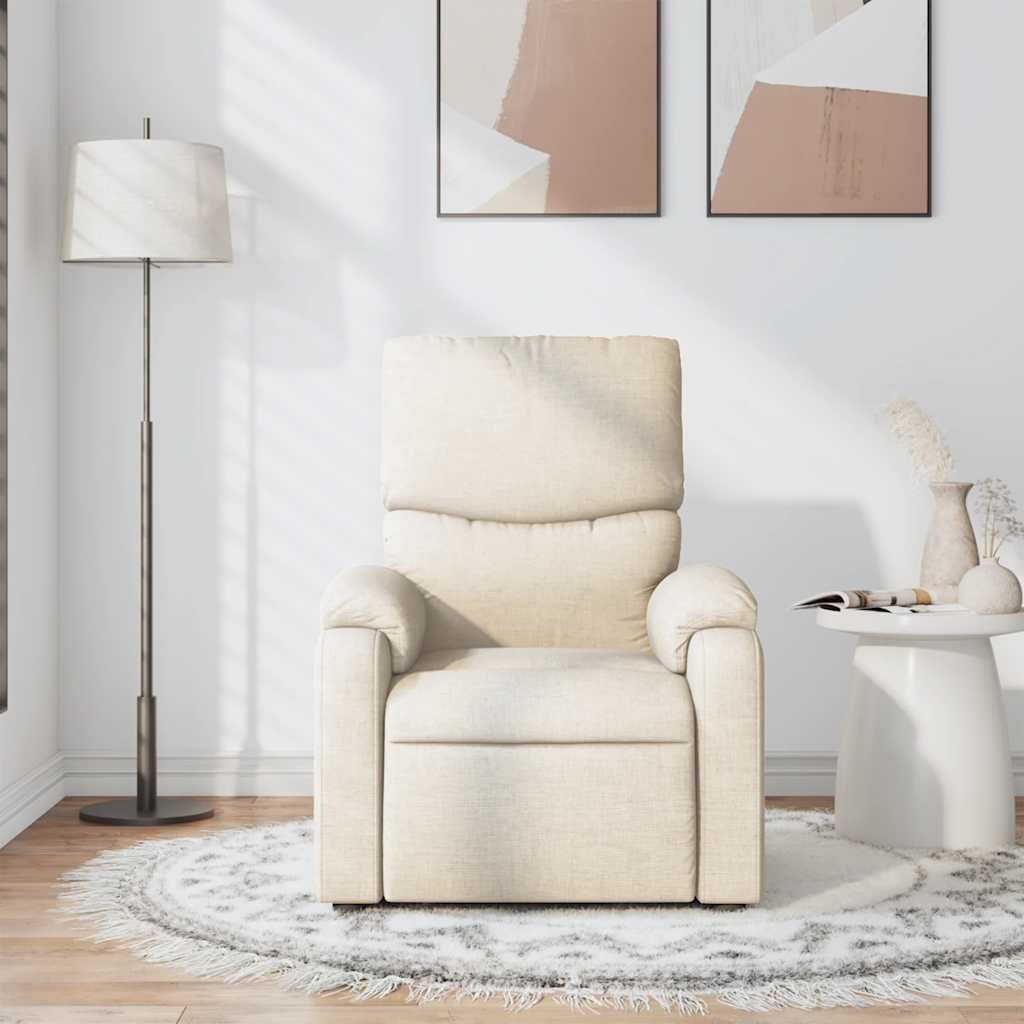 Massage Recliner Chair Cream Fabric Price