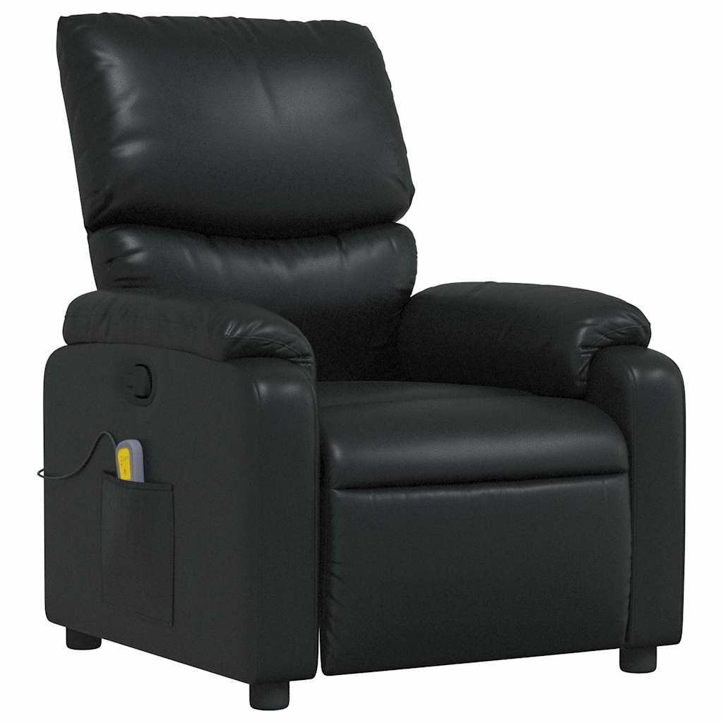 Massage Recliner Chair Black Faux Leather Price