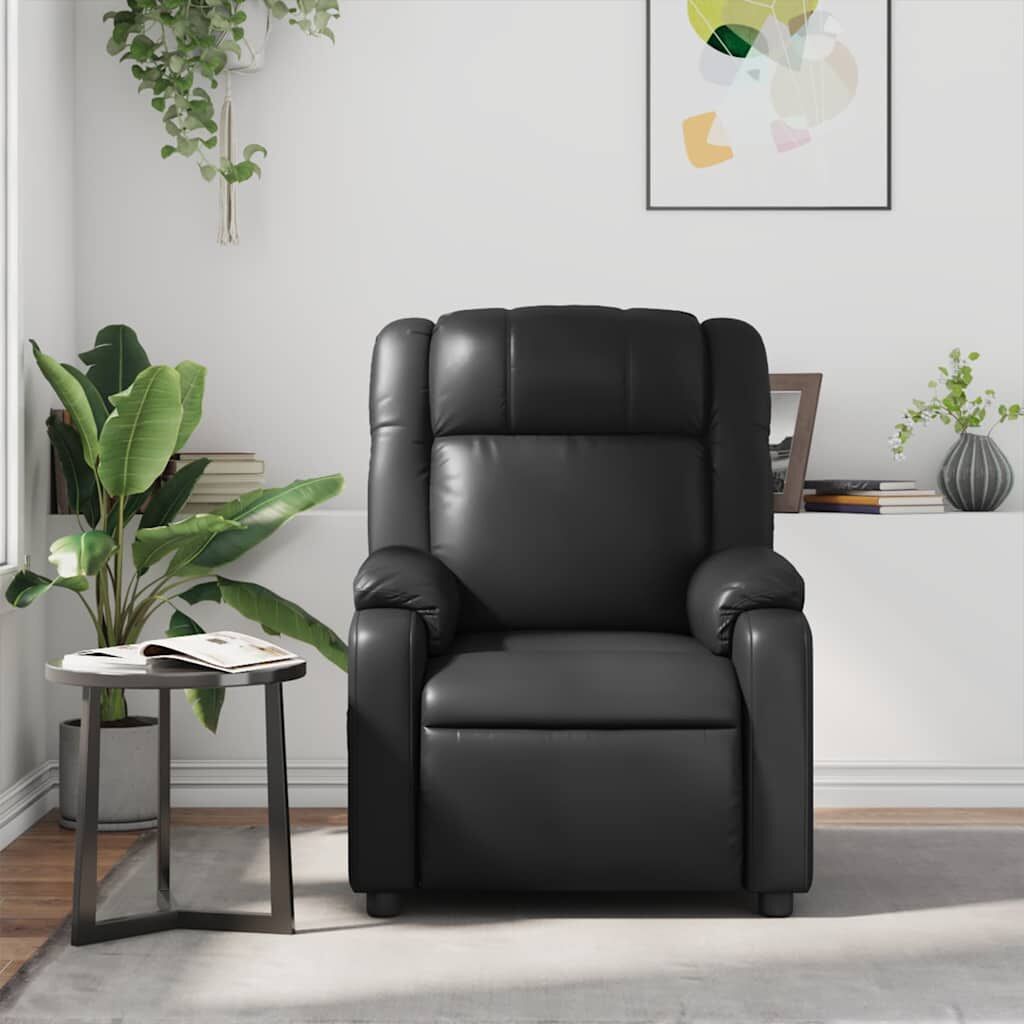 Massage Recliner Chair Black Faux Leather Price