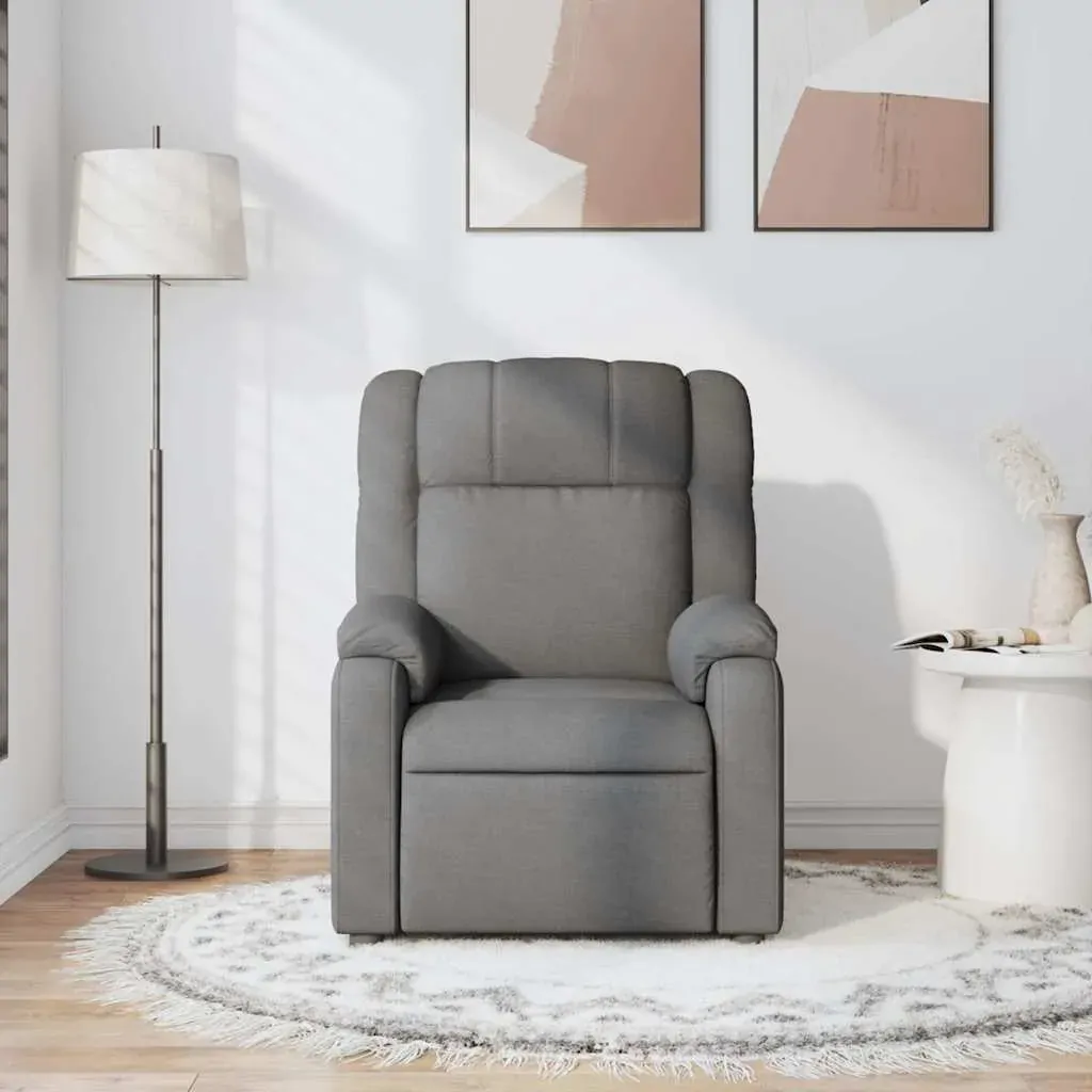 Massage Recliner Chair Dark Grey Fabric Price