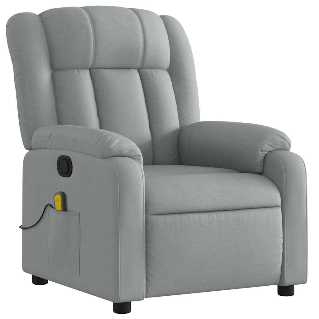Massage Recliner Chair Light Grey Fabric Price
