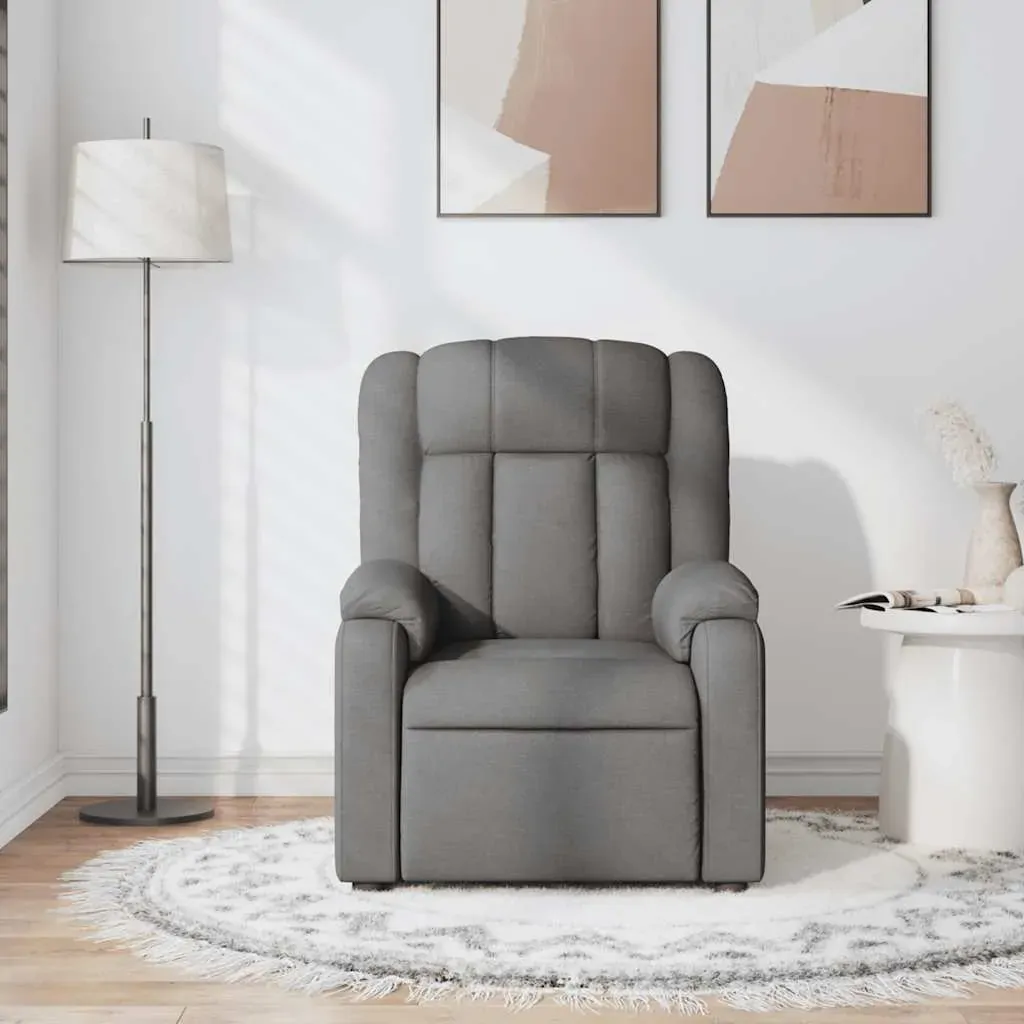 Massage Recliner Chair Dark Grey Fabric Price