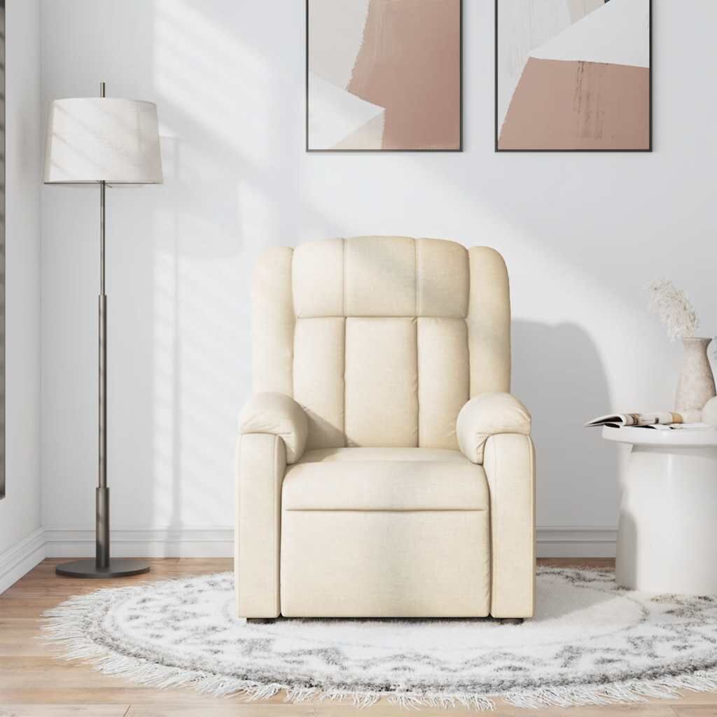 Massage Recliner Chair Cream Fabric Price