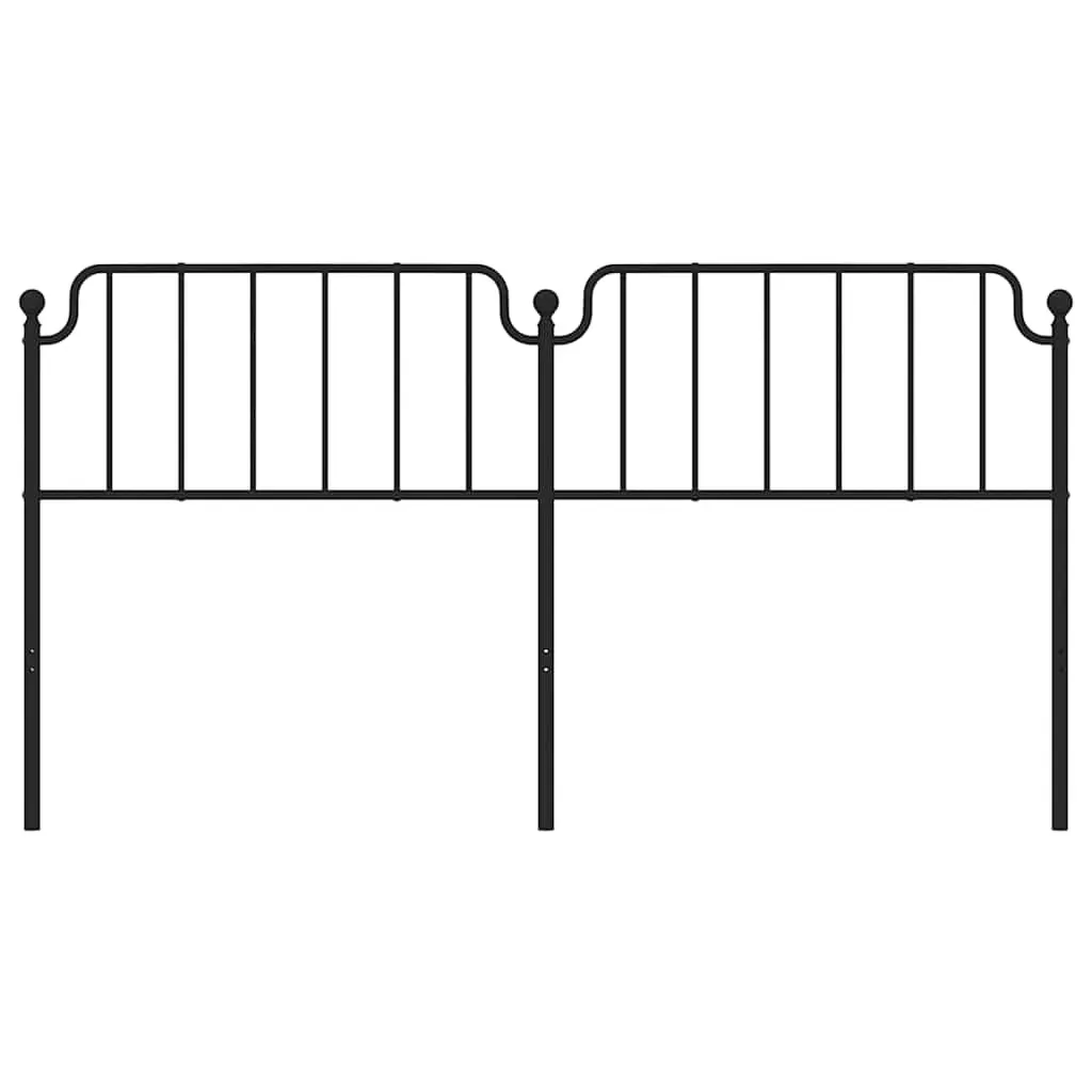 Metal Headboard Black 183 cm King Price