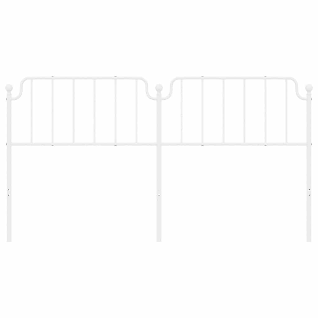 Metal Headboard White 183 cm King Price