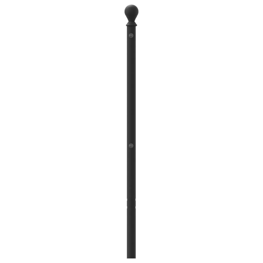 Metal Headboard Black 137 cm Double Price