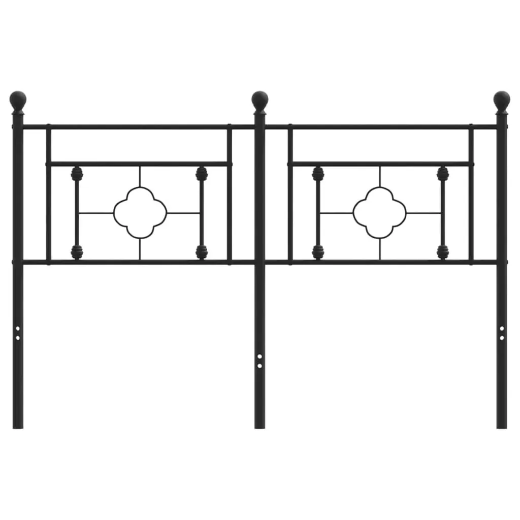 Metal Headboard Black 137 cm Double Price