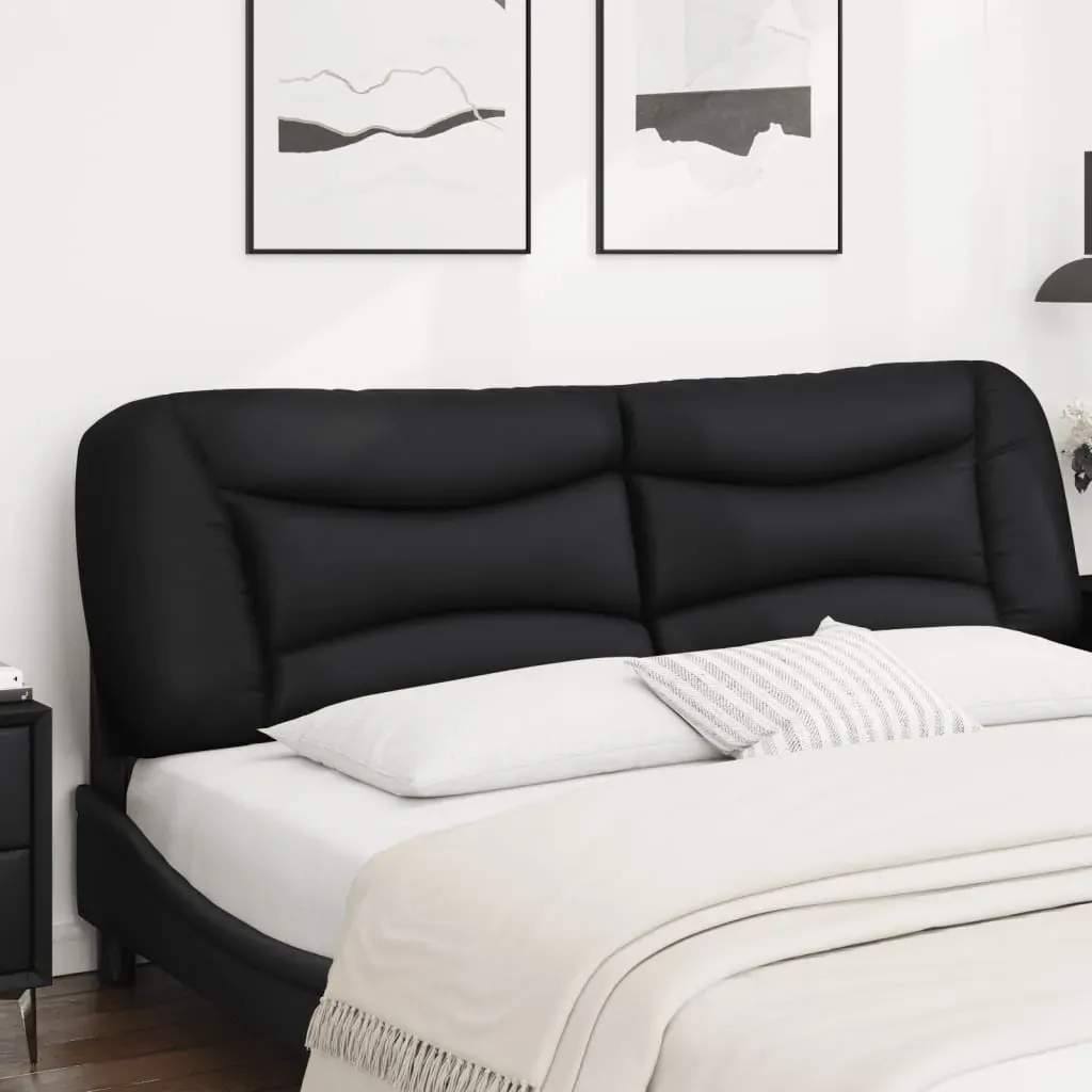 Headboard Cushion "Hvar" Black 180 cm Faux Leather Price