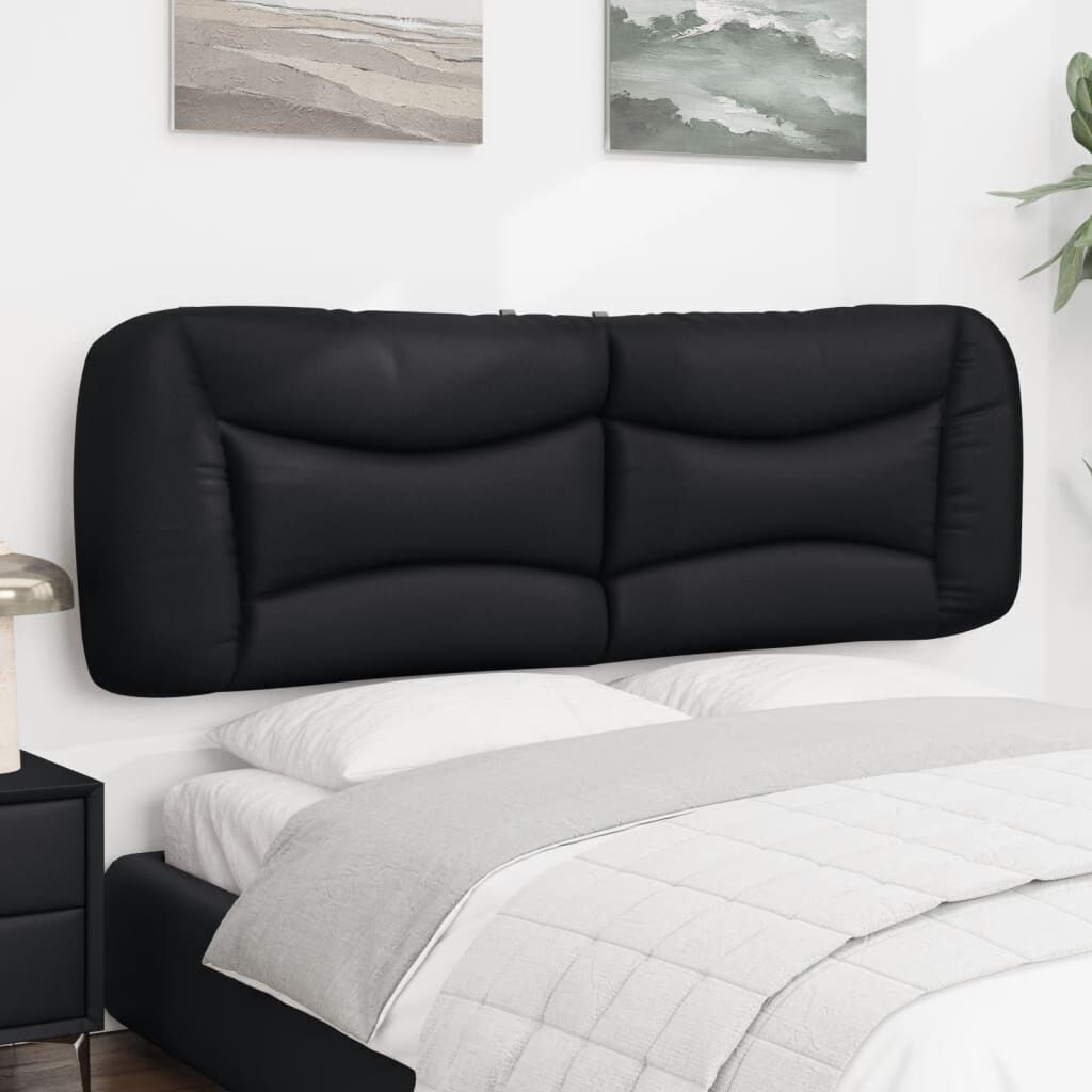 Headboard Cushion Black 152 cm Queen Faux Leather Price