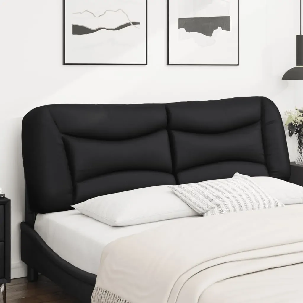 Headboard Cushion "Hvar" Black 152 cm Queen Faux Leather Price