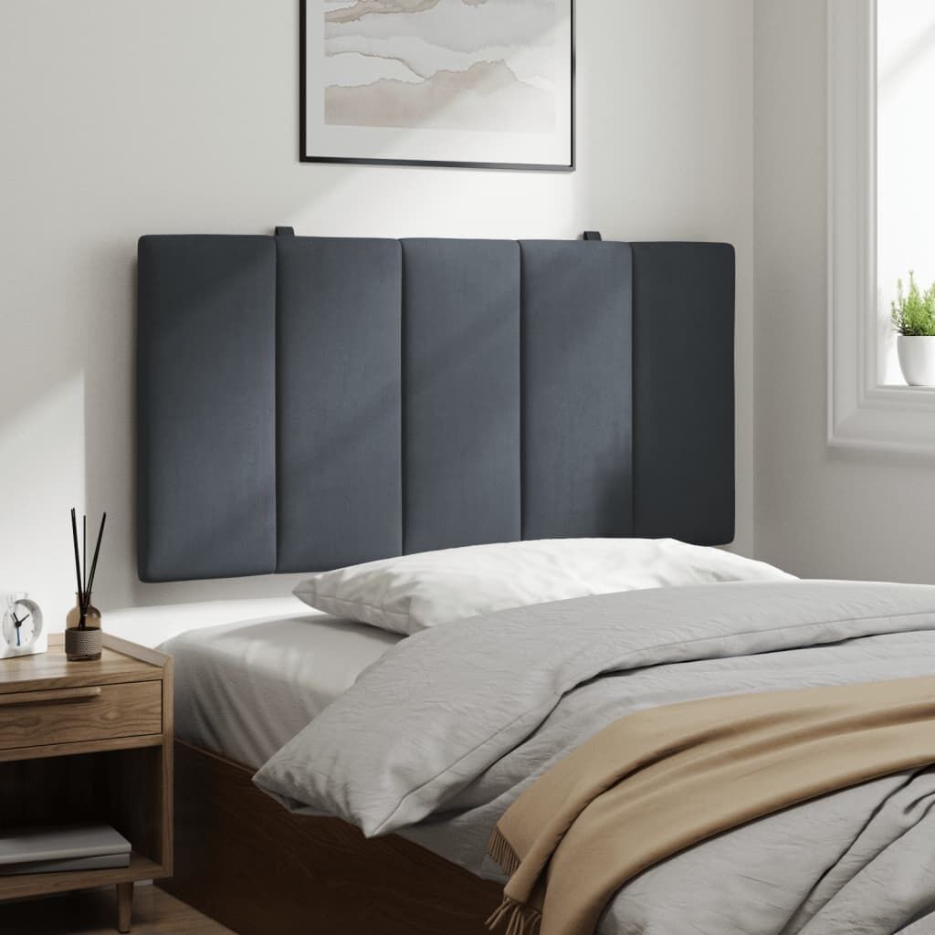 Headboard Cushion Dark Grey 107 cm Velvet Price