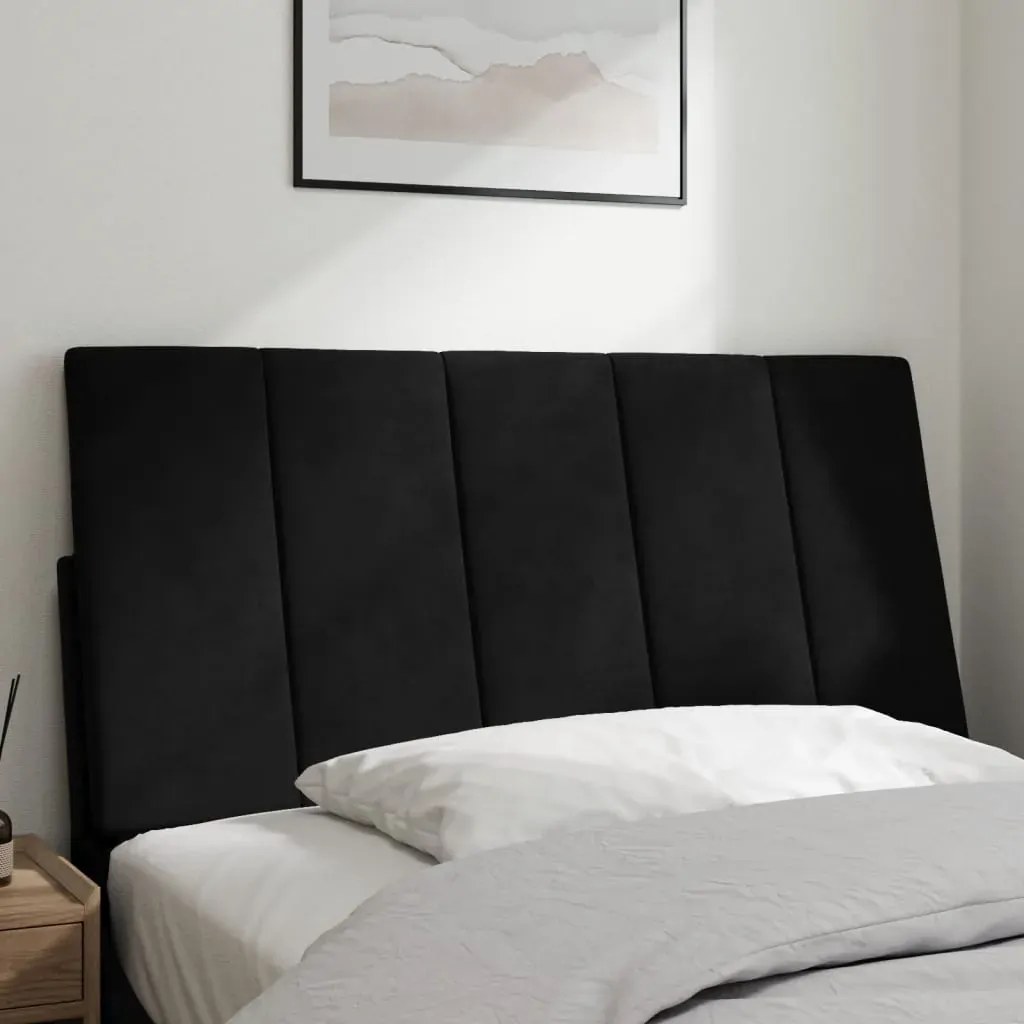 Headboard Cushion "Hanko" Black 107 cm King Single Velvet Price