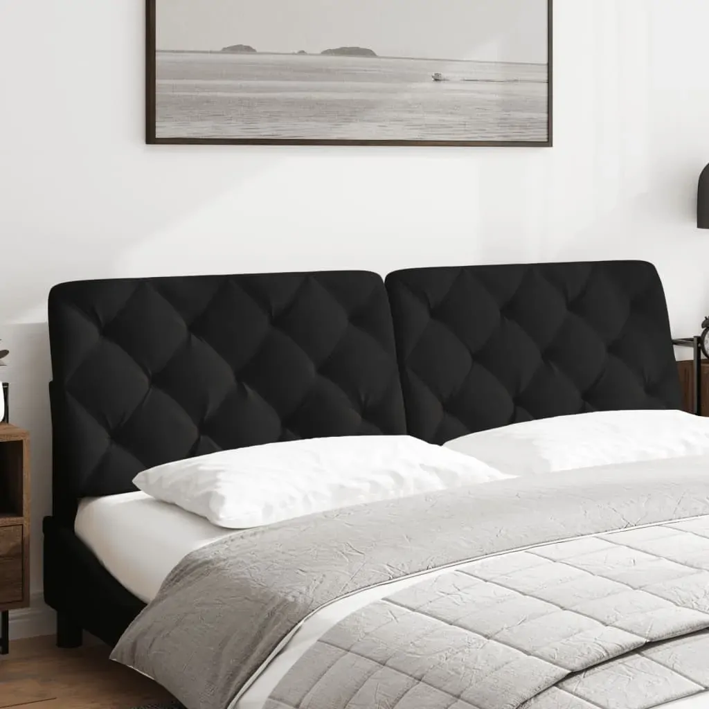 Headboard Cushion Black 180 cm Velvet Price